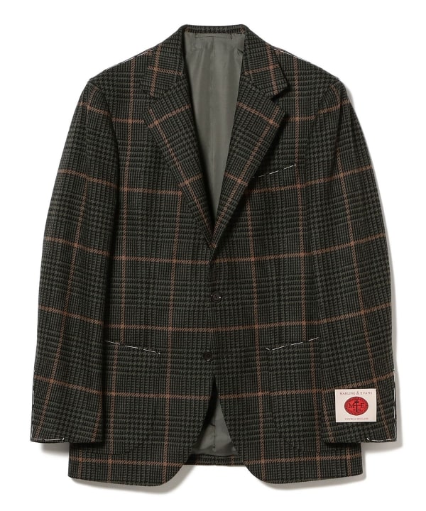 BEAMS F テーラードジャケット グレンチェック (ブラウンサイズ52) BEAMS F テーラードジャケット グレンチェック (ブラウンサイズ