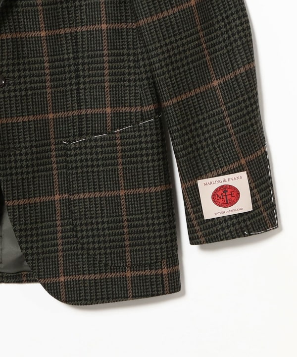 BEAMS F グレンチェック オーバーペーン ジャケット BEAMS F（ビームスF）MARLING & EVANS グレンチェック オーバー