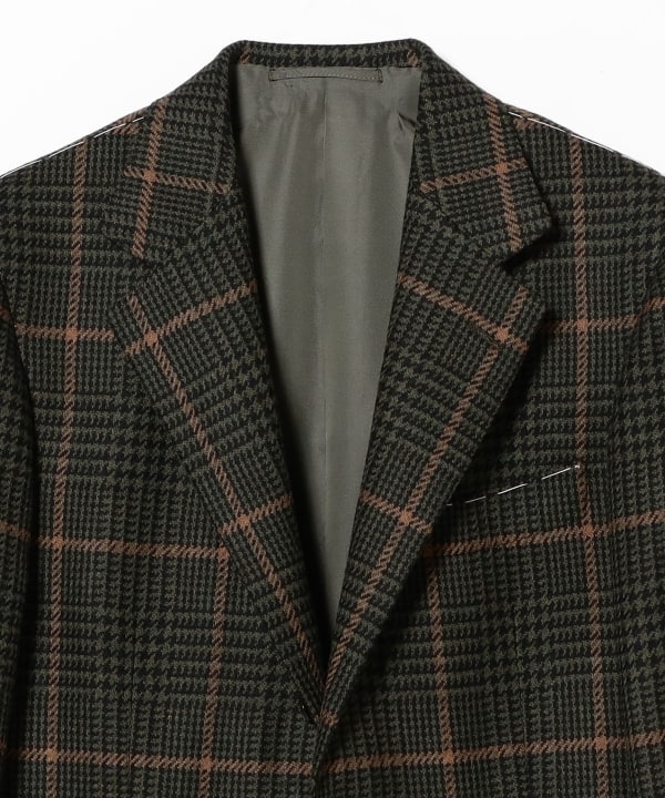 BeamsF グレンチェックジャケット BEAMS F（ビームスF）MARLING & EVANS グレンチェック オーバーペーン