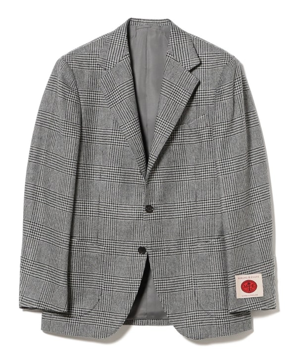 n*i様 BEAMS F テーラードジャケット ウール グレー 42(XS) BEAMS F（ビームスF）MARLING & EVANS ウールカシミヤ グレン