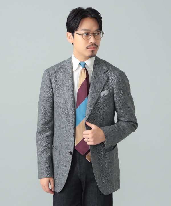 【美品48】BEAMS F LORO PIANA FABRIC ジャケット BEAMS F（ビームスF）LORO PIANA FABRIC ミックスファブリック