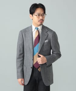 LORO PIANA FABRIC ミックスファブリック ヘリンボーン ジャケット