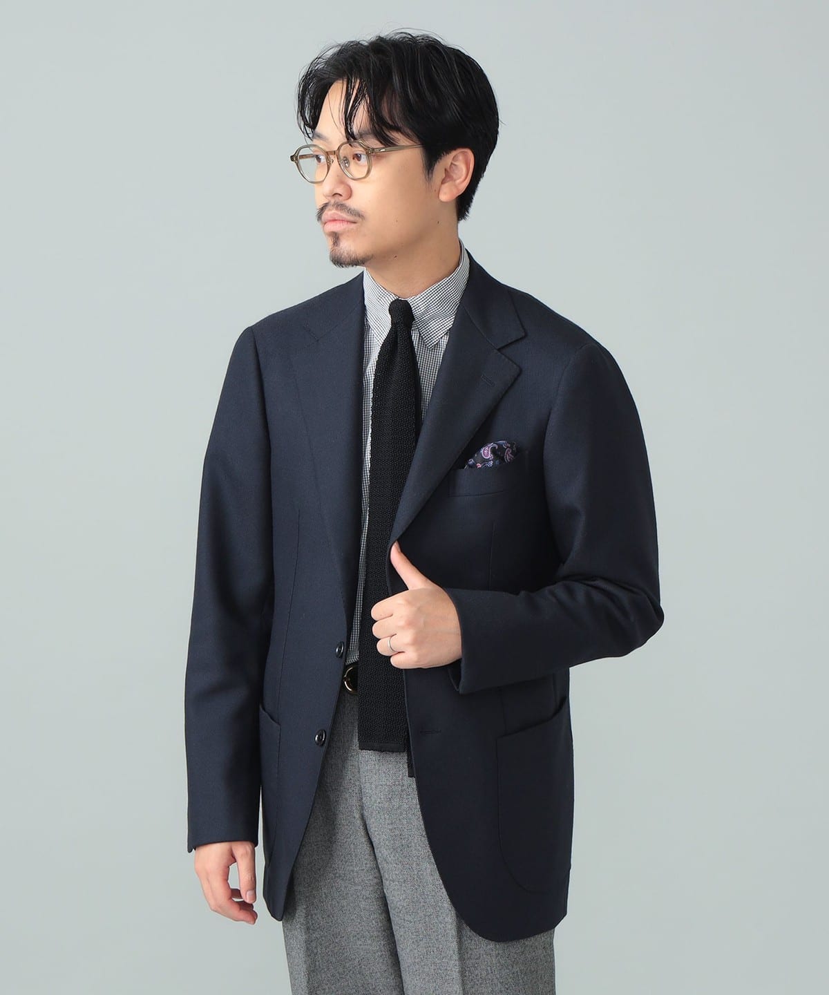 BEAMS F（ビームスF）BEAMS F EXCLUSIVE FABRIC ウール ホップサック
