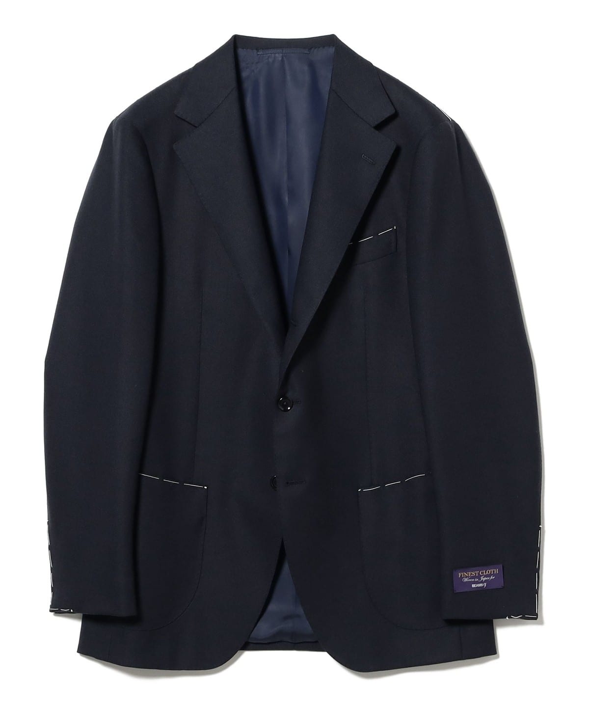 美品 BEAMS F テーラードジャケット サマーウール ホップサック ネイビー BEAMS F（ビームスF）BEAMS F EXCLUSIVE FABRIC ウール ホップサック