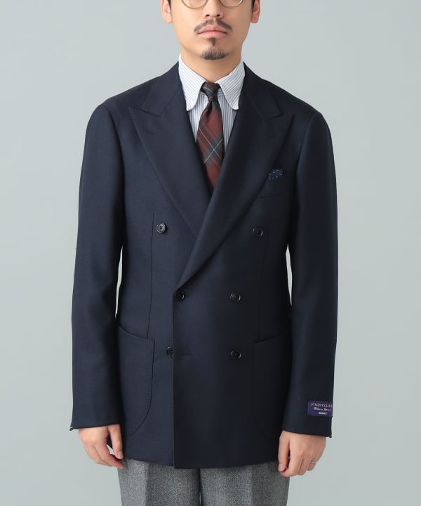 最終値下げ！BEAMS F ウールネイビー ダブルブレストジャケット48 最終