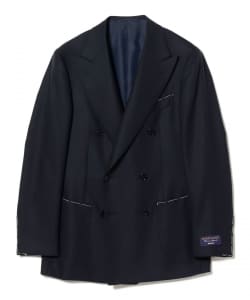BEAMS F EXCLUSIVE FABRIC ウール ホップサック ダブルブレスト ジャケット