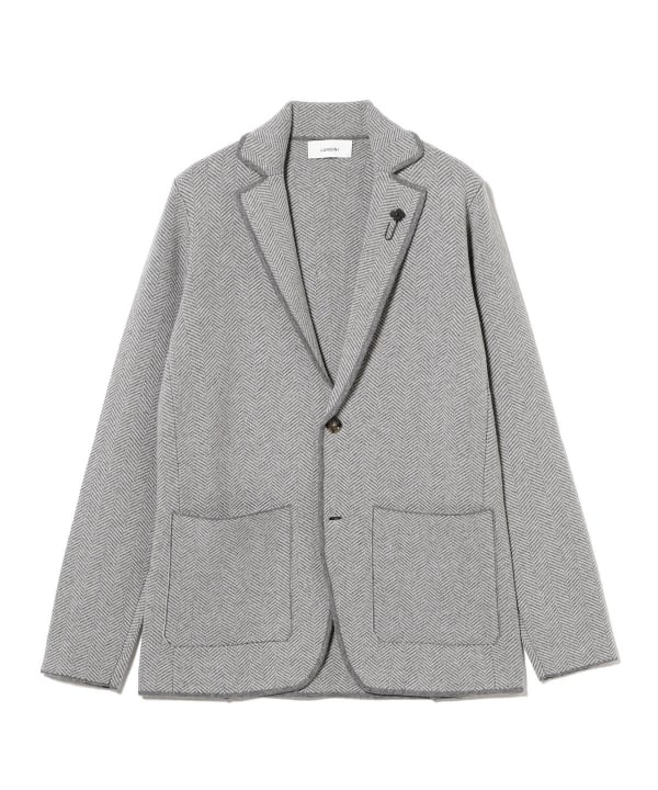 BEAMS F（ビームスF）LARDINI / ウール ヘリンボーン パイピング