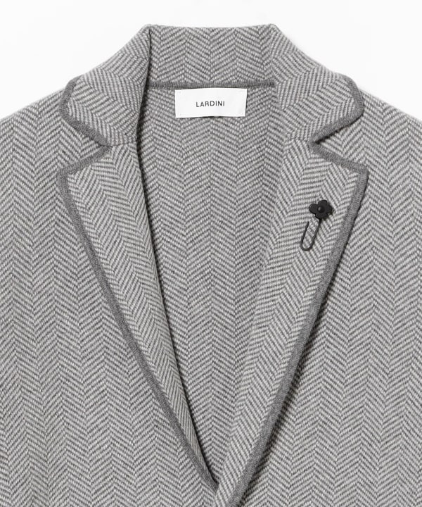 BEAMS F（ビームスF）LARDINI / ウール ヘリンボーン パイピング