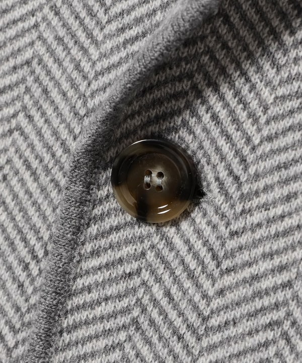 BEAMS F（ビームスF）LARDINI / ウール ヘリンボーン パイピング