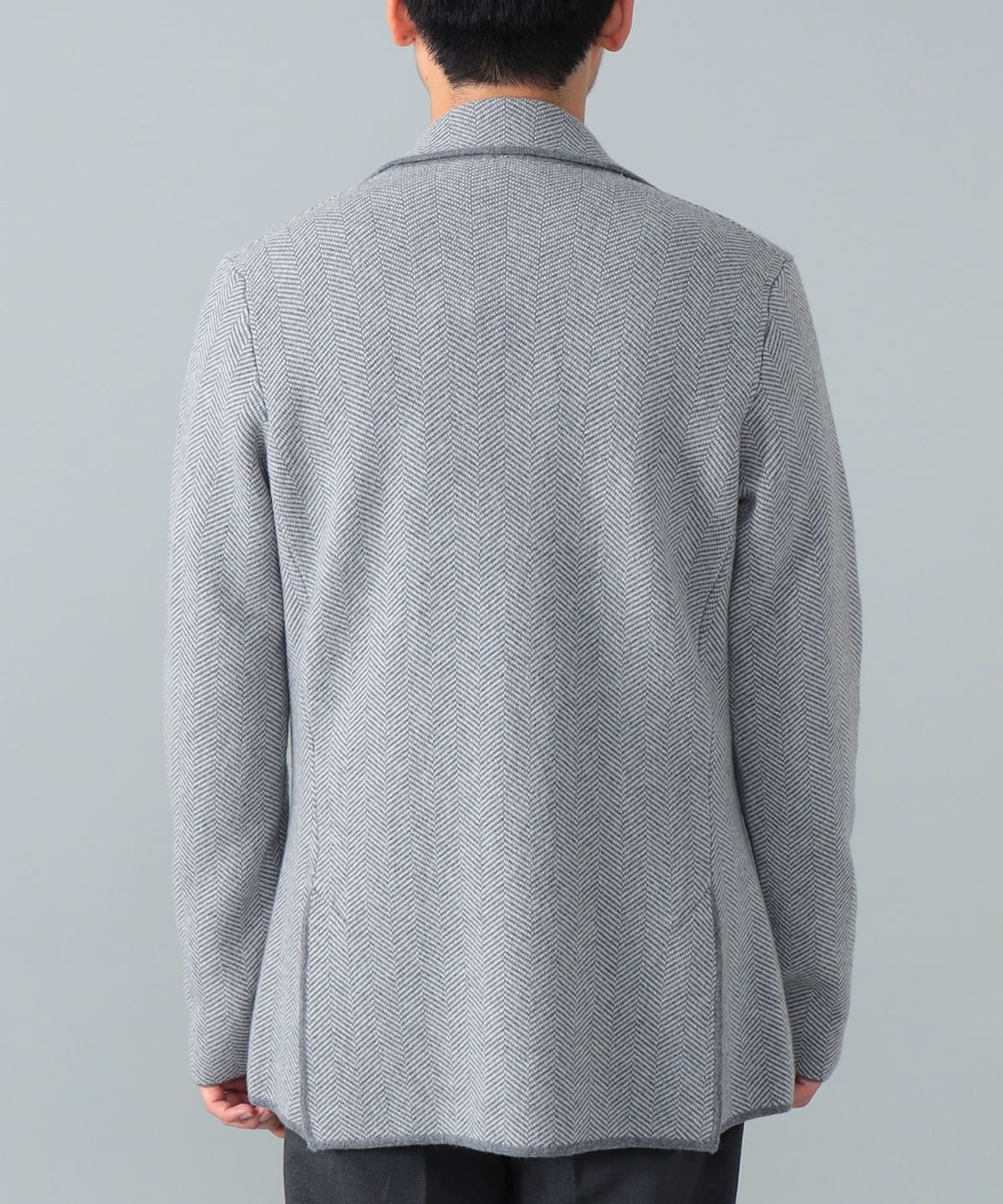 BEAMS F（ビームスF）LARDINI / ウール ヘリンボーン パイピング