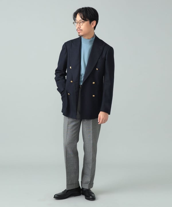 BEAMS F（ビームスF）HANDMADE ARTHUR HARRISON ウール ネイビー