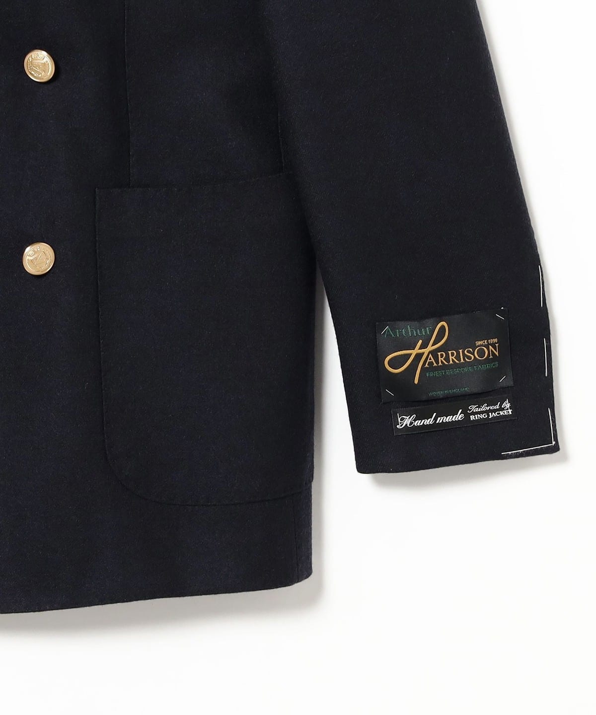 BEAMS F（ビームスF）HANDMADE ARTHUR HARRISON ウール ネイビー
