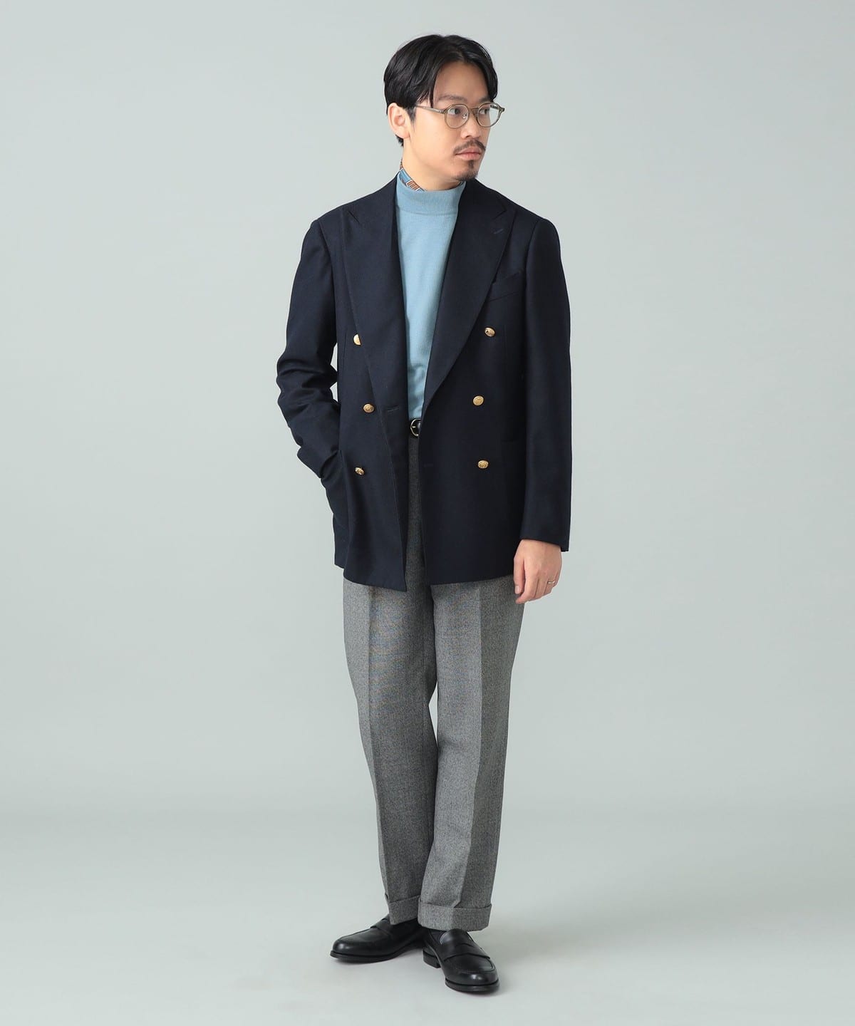 BEAMS F ARTHUR HARRISON ダブルブレスト ブレザー　44 BEAMS F ARTHUR HARRISON ダブルブレスト ブレザー 44 セールのダブル