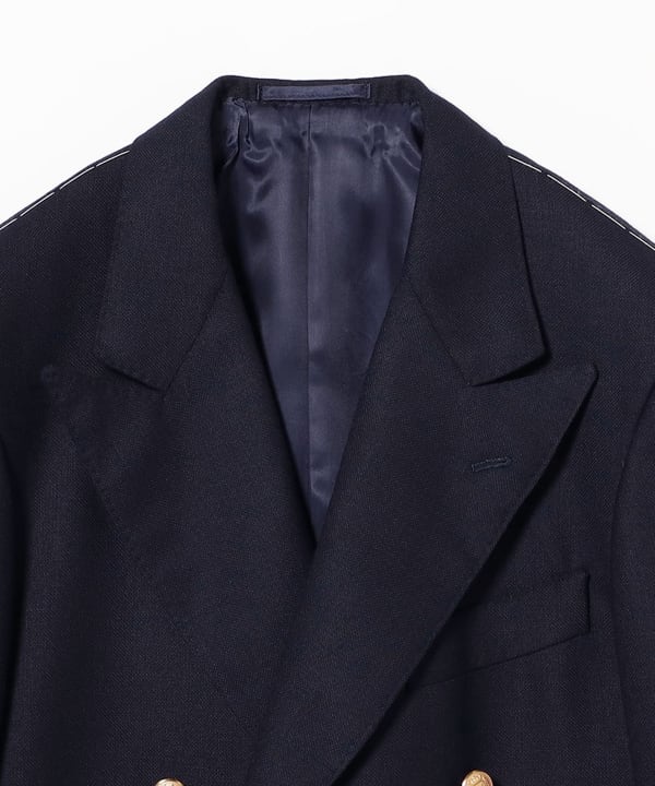 最終値下げ！BEAMS F ウールネイビー ダブルブレストジャケット48 BEAMS F〉ネイビーダブルブレストジャケット｜ビームスF