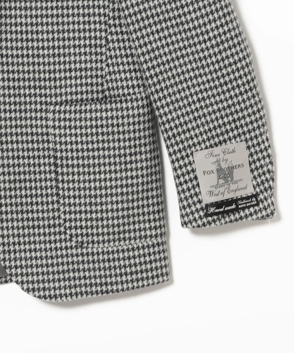BEAMS F FOX BROTHERS ハウンドトゥース ジャケット 46 BEAMS F（ビームスF）HANDMADE FOX BROTHERS ウール ハウンド
