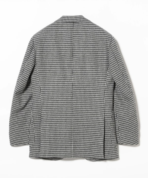 BEAMS Fネイビーハウンドトゥース テーラードジャケット BEAMS Fネイビーハウンドトゥース テーラードジャケット BEAMS F