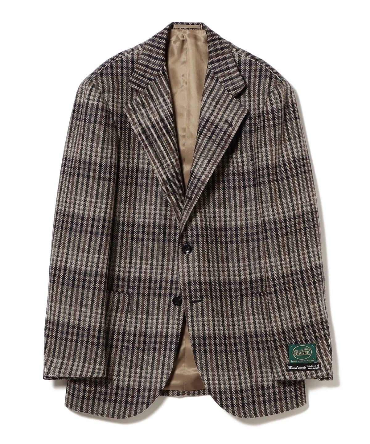 HANDMADE MAGEE ウール チェック ジャケット ジャケット MEN CHARCOAL. G 50 HANDMADE MAGEE ウール チェック ジャケット ジャケット MEN CHARCOAL. G 50