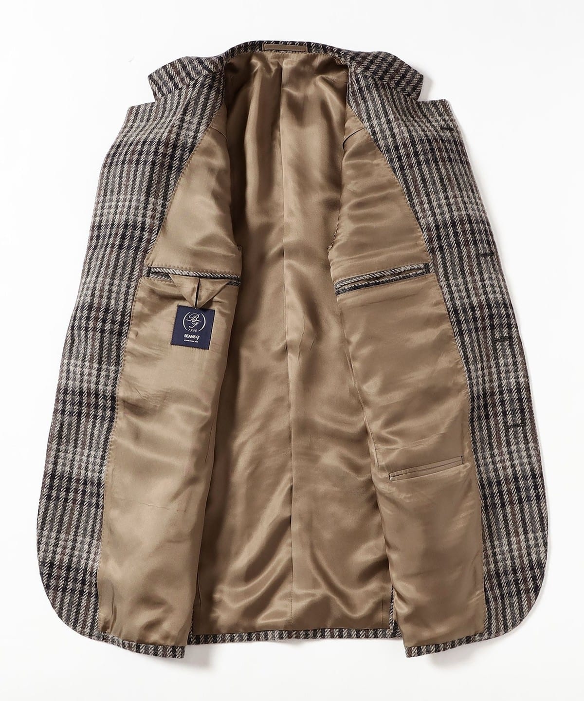 BEAMS PLUS ウール　テーラードジャケット M 秋冬　チェック BEAMS F（ビームスF）HANDMADE MAGEE ウール ガンクラブチェック