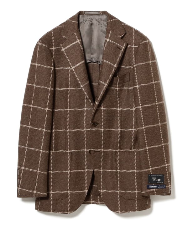 BEAMS F（ビームスF）EASY LEOMASTER ウールナイロン ウインドウペーン