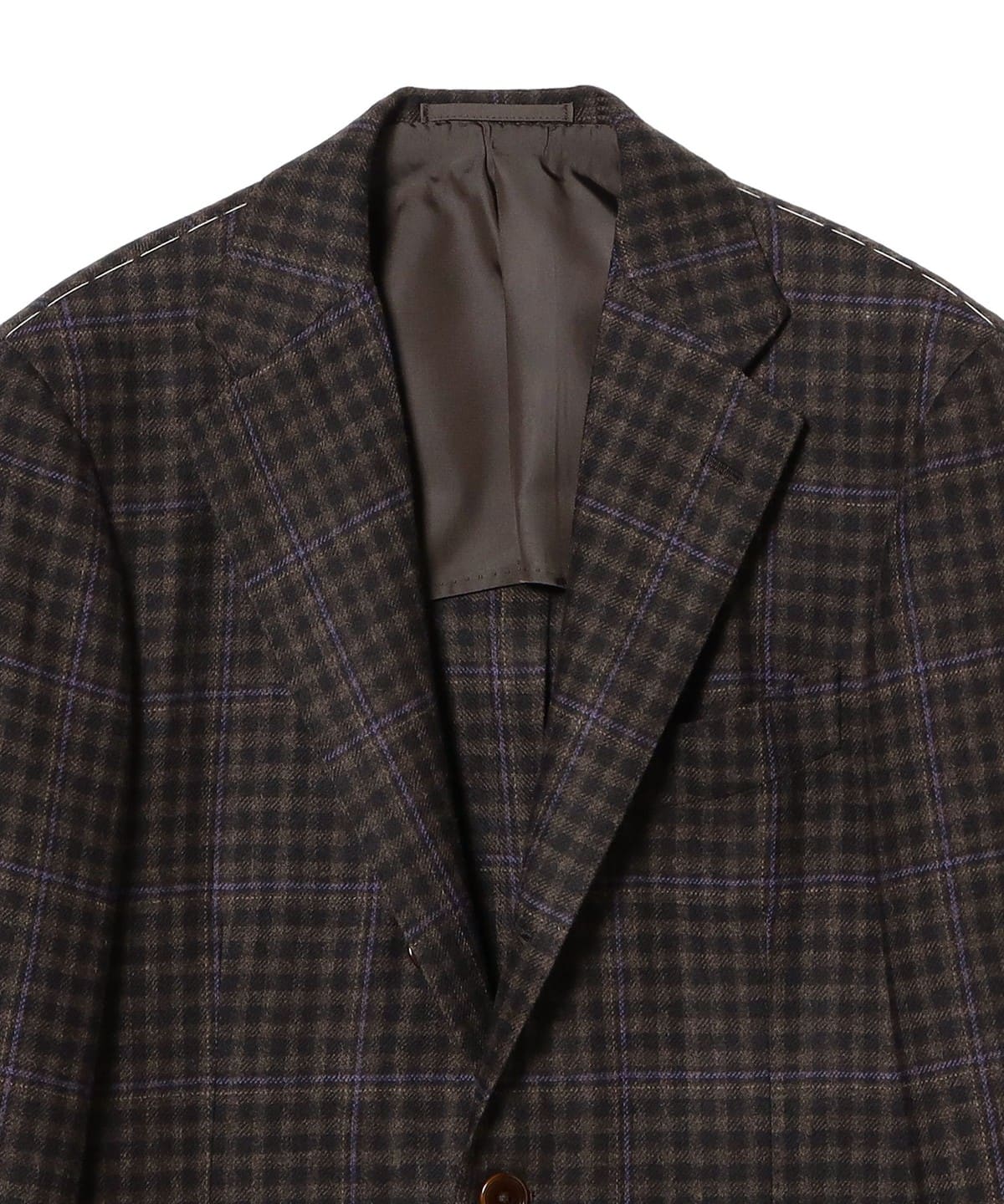 BEAMS F（ビームスF）EASY E.THOMAS ウールカシミヤ チェック＋ペーン