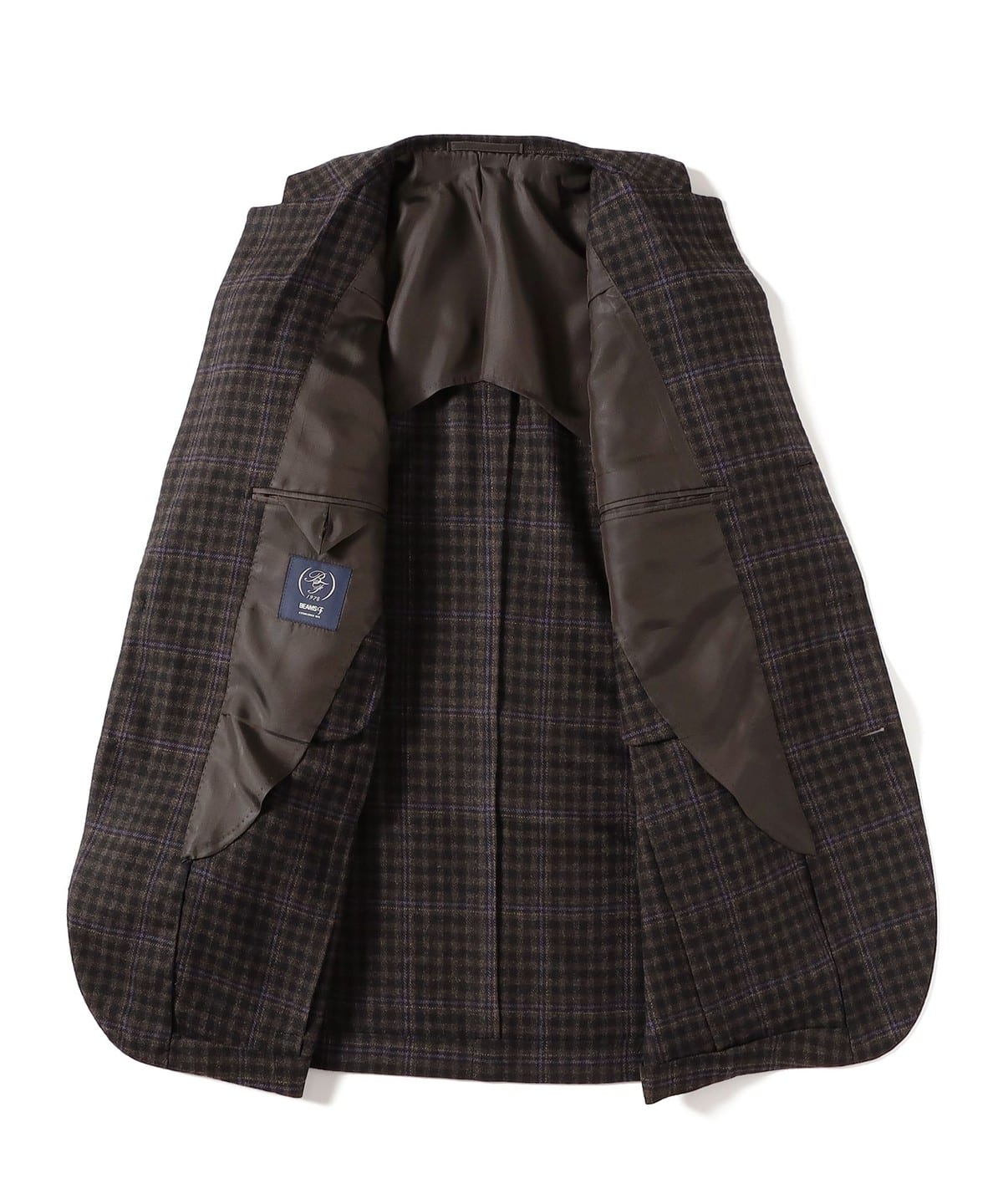 BEAMS F ビームスエフ E.THOMAS チェック ジャケット BEAMS F（ビームスF）E.THOMAS ミックスファブリック チェック