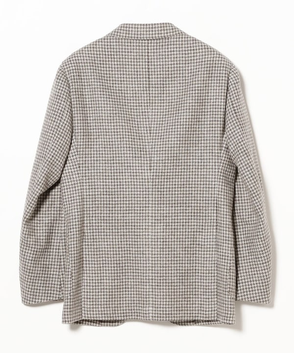 BEAMS f カスタムテイラードウールジャケット　ハウンドトゥース BEAMS F（ビームスF）EASY BOTTOLI ウール ハウンドトゥース