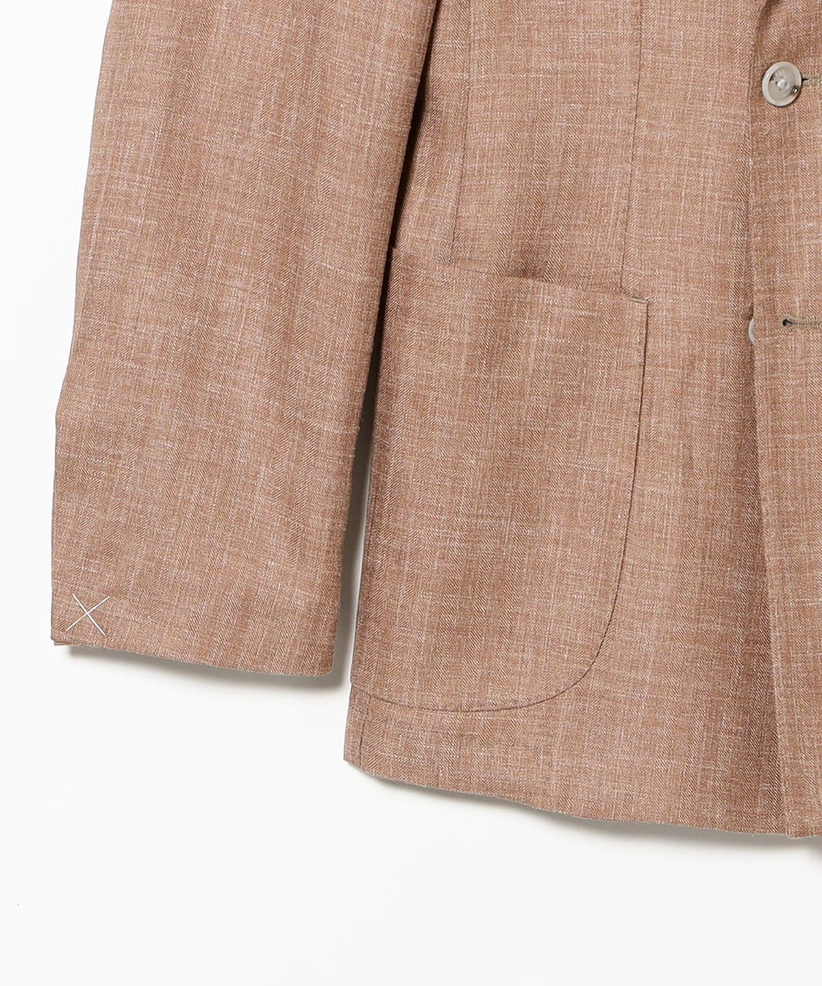 ビームスF 、カシミヤジャケット　ベージュ✖︎ピンク BEAMS F（ビームスF） BARBA NAPOLI / B ACTIVE ミックスファブリック