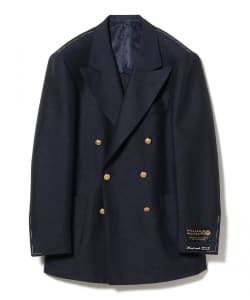 HANDMADE WILLIAM HALSTEAD ウールモヘヤ ダブルブレスト ブレザー