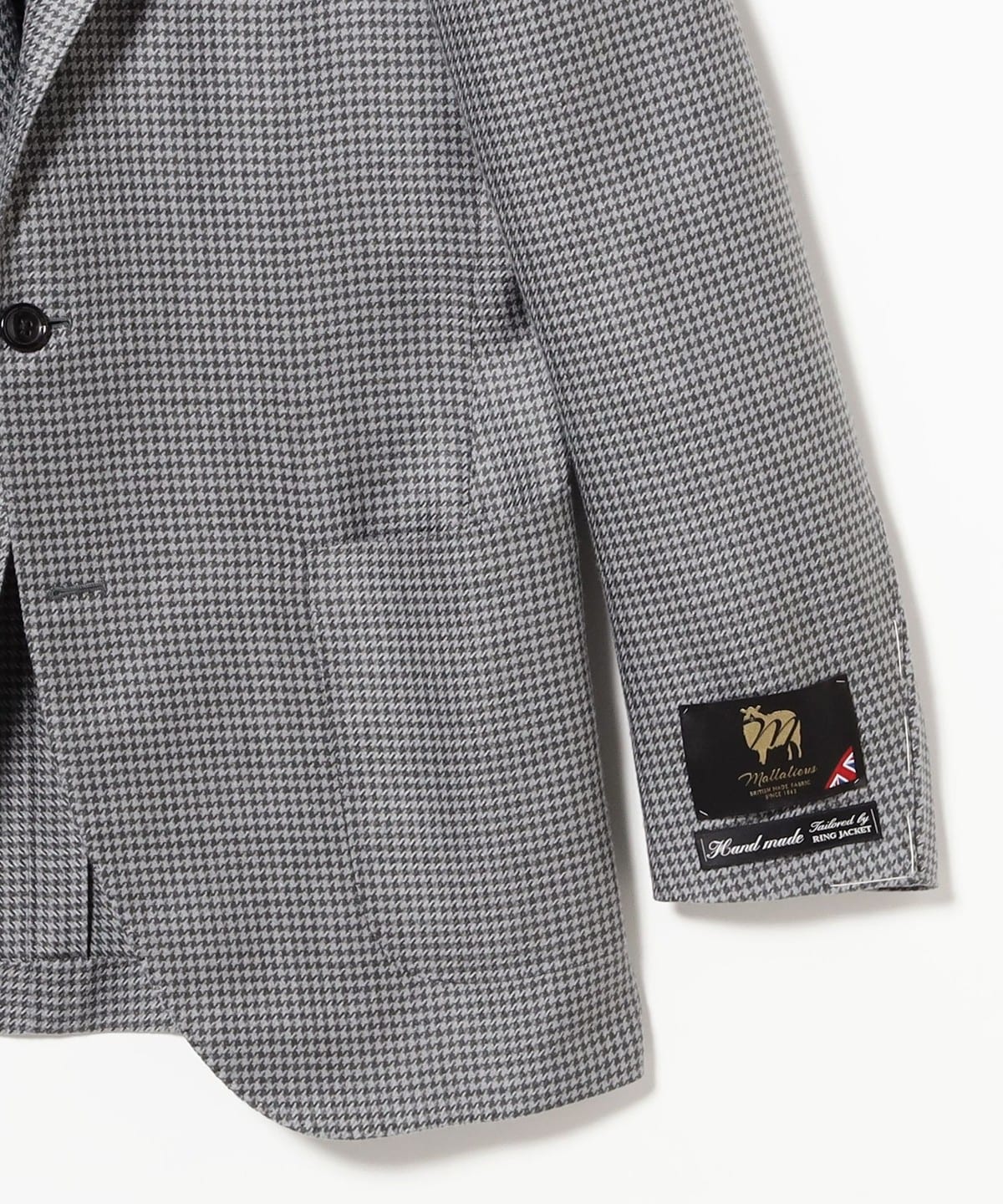 FERLA ミックスファブリック ハウンドトゥース ジャケット　42 セール】 ウールフランネル ダブルブレステッド4Bジャケット FOX ジャケット・アウター