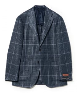 HANDMADE E.THOMAS ミックスファブリック グレンプレイド＋ペーン ジャケット