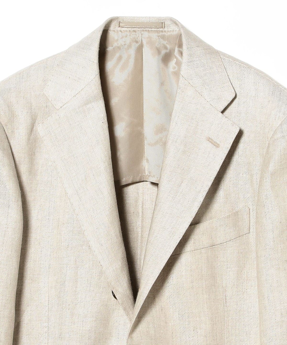 【リネン100%・美品】BEAMS F　テーラード　アイボリー　50　貝ボタン BEAMS F（ビームスF）EASY BAIRD McNUTT リネン ジャケット