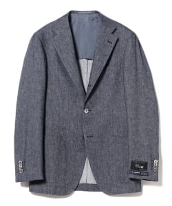 EASY LEOMASTER ミックスファブリック デニムライク ジャケット