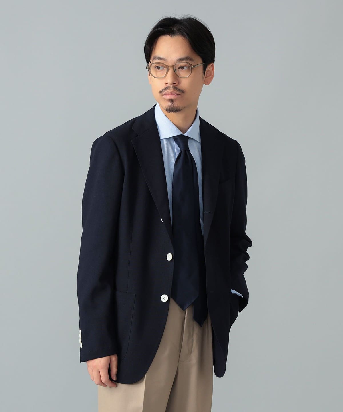 BEAMS F（ビームスF）NEW EASY ジャパンウール ネイビー ジャケット