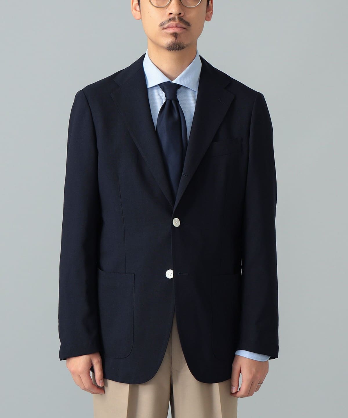 BEAMS F（ビームスF）NEW EASY ジャパンウール ネイビー ジャケット