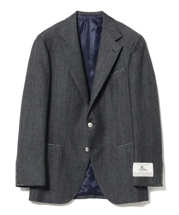 B OTTO LI Wool Cashmere Denim-Style Blazer