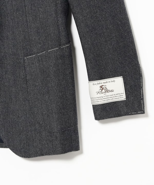 B OTTO LI Wool Cashmere Denim-Style Blazer