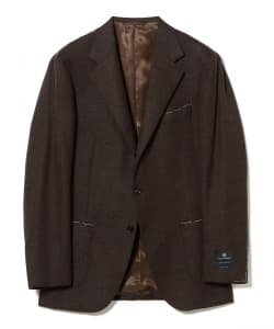 CARLO BARBERA ウールストレッチ ブラウン ジャケット