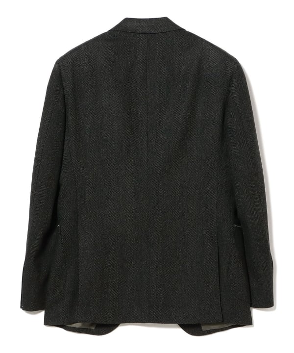 BEAMS F（ビームスF）DRAGO ウールカシミヤ ヘリンボーン ダーク