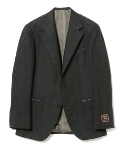 DRAGO ウールカシミヤ ヘリンボーン ダークグリーン ジャケット