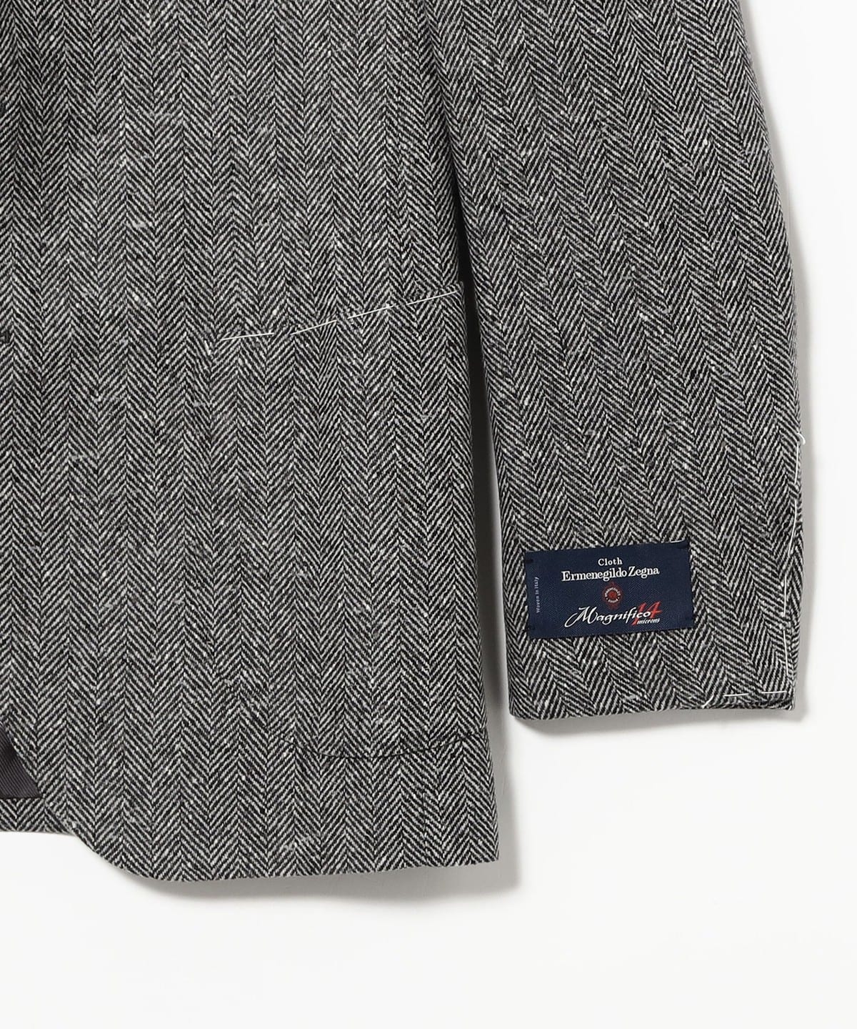 Ermenegildo Zegna 羊毛羊絨人字紋外套