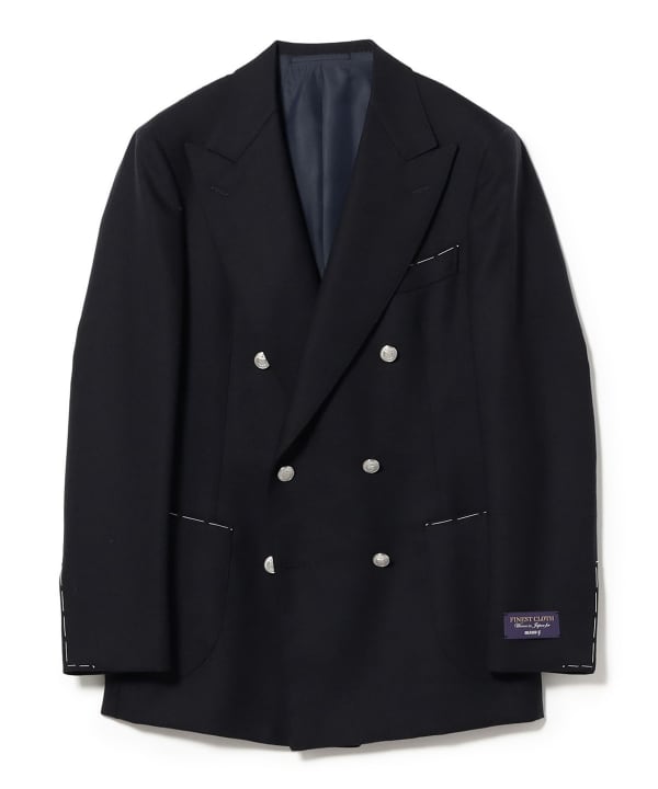BEAMS F EXCLUSIVE FABRIC ウール ダブルブレスト ブレザー