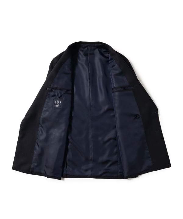BEAMS F EXCLUSIVE FABRIC ウール ダブルブレスト ブレザー