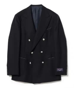 BEAMS F EXCLUSIVE FABRIC ウール ダブルブレスト ブレザー