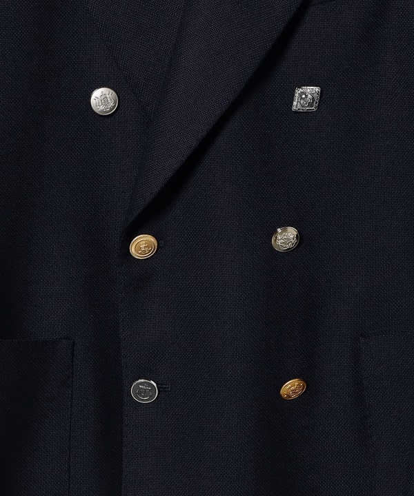 HANDMADE WILLIAM HALSTEAD ウール ダブルブレスト クレイジーボタン ブレザー