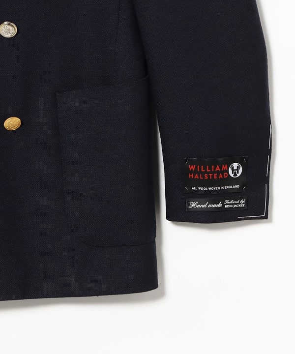 HANDMADE WILLIAM HALSTEAD ウール ダブルブレスト クレイジーボタン ブレザー