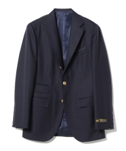 ▲BEAMS F / MARTIN SONS ネイビー 3ボタンブレザー