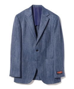 ▲BEAMS F / E.THOMAS ヘリンボーン 3ボタンジャケット◎