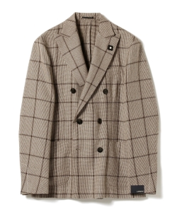 ▲LARDINI / ウィンドウペーン ダブルブレスト ジャケット