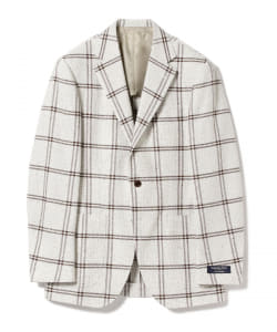 ▲BEAMS F / ANGELICO 3ミックス ネップ ウインドウペーン ジャケット