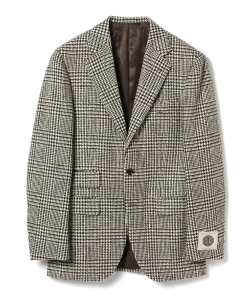▲BEAMS F / MARLING & EVANS ハウンドトゥース チェンジポケット ジャケット